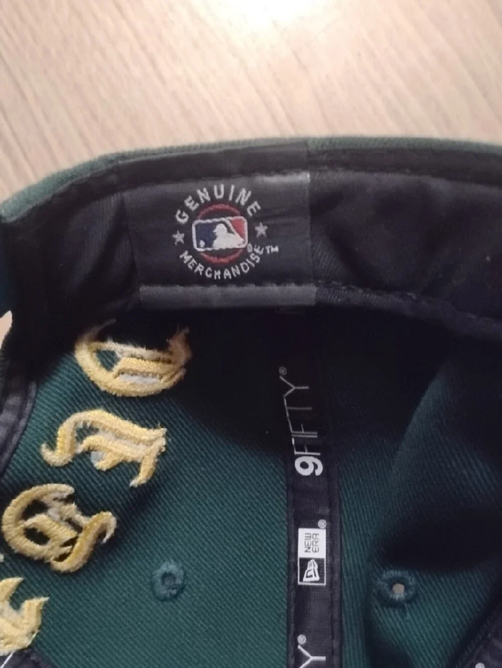 New Era Oakland A's Green and Yellow Kids Fitted Cap